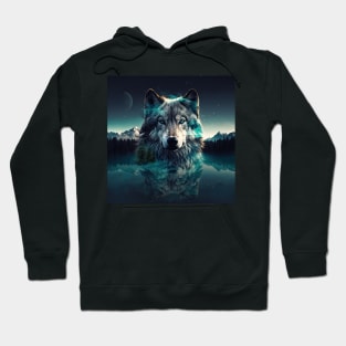 Wolf - Lake Reflections Hoodie